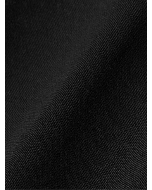 C P Company Black Slim-fit Straight-leg Logo-appliquéd Cotton-jersey Drawstring Cargo Shorts for men