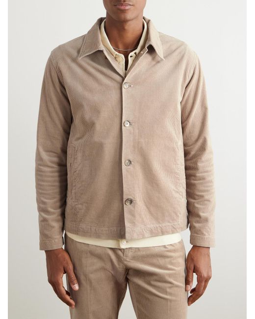 NN07 Zander Hemdjacke aus Cord aus einer Baumwollmischung in Natural für Herren