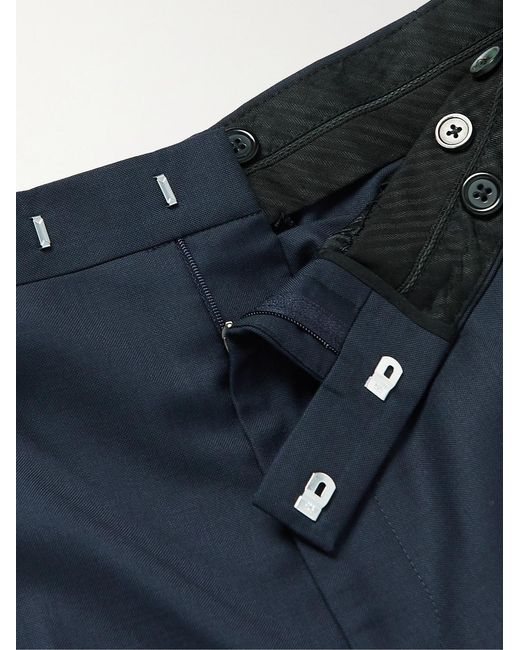 Favourbrook Blue Furlong Slim-Fit Merino Wool Suit Trousers for men