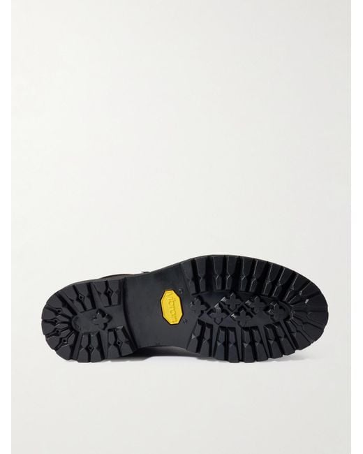 Mr P. Black Suede Lace-Up Boots for men