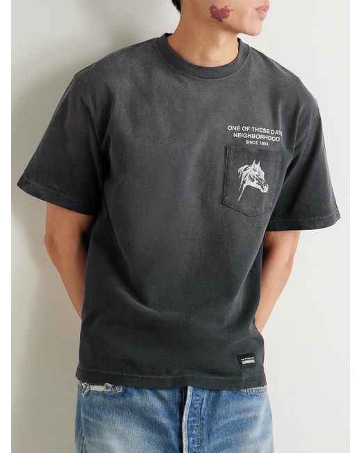 Neighborhood Black One Of These Days Logo-Print Cotton-Jersey T-Shirt for men