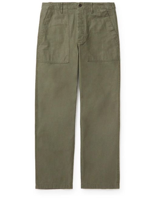 J.Crew Green Camp Slub Cotton-twill Trousers for men