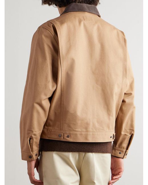 Wacko Maria Natural Dickies Corduroy-Trimmed Cotton-Canvas Jacket for men