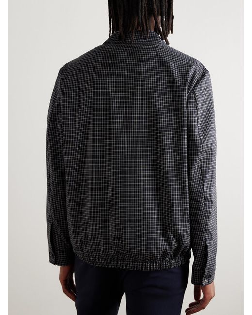 Barena Black Checked Virgin Wool Shirt Jacket for men