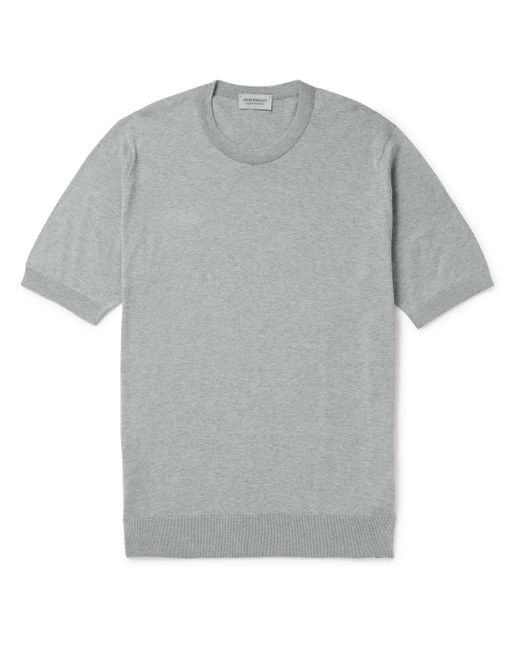 John Smedley Gray Kempton Slim-fit Sea Island Cotton T-shirt for men