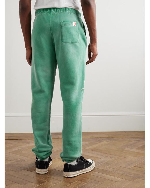 CHERRY LA Schmal zulaufende Jogginghose aus Baumwollfleece mit Logoprint in Green für Herren