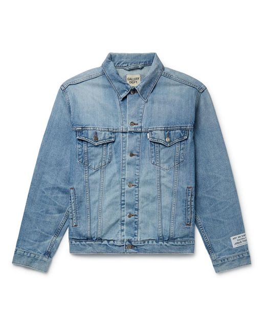 GALLERY DEPT. Andy Logo-embroidered Denim Jacket in Blue for Men