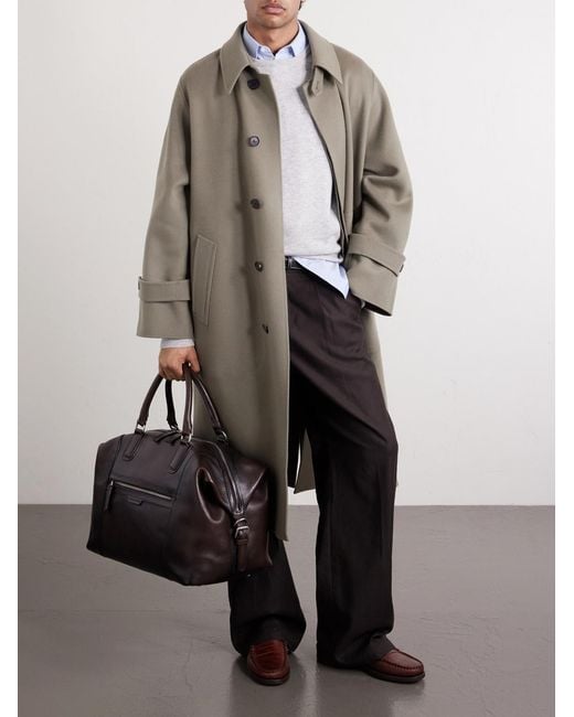 Officine Creative Brown Jules006 Full-grain Leather Weekend Bag for men
