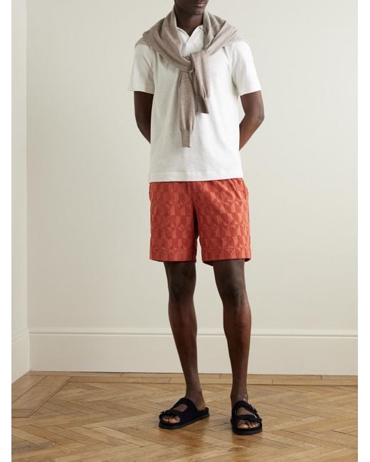 Mr P. White Linen And Organic Cotton-Blend Polo Shirt for men