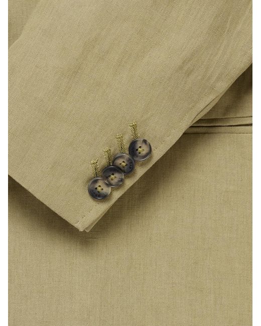Orlebar Brown Green Garret Unstructured Linen Suit Jacket for men