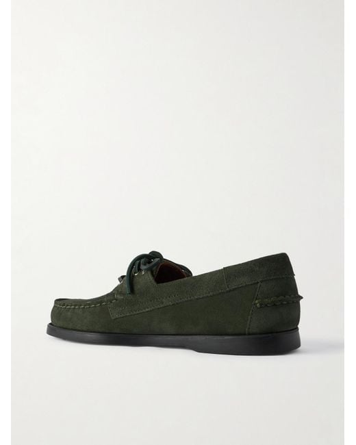 Sebago Docksides Portland Bootsschuhe aus Veloursleder mit Lederbesatz in Green für Herren
