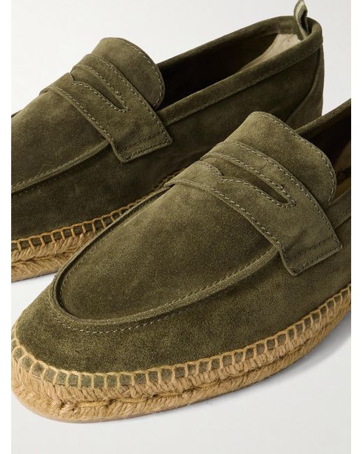 Castaner Green Nacho Suede Espadrilles for men