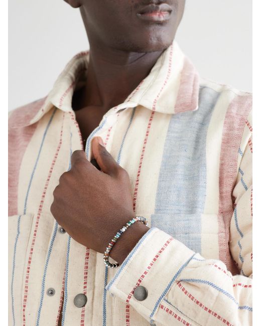 Mikia Natural Multi-Stone Beaded Bracelet for men
