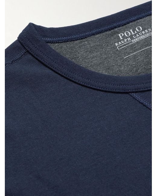 Polo Ralph Lauren Blue Logo-Embroidered Jersey Sweatshirt for men