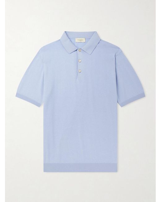Piacenza 1733 Blue Cotton Polo Shirt for men