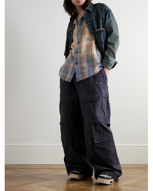 Neighborhood Blue Savage Type-1 Distressed Denim Jacket for men