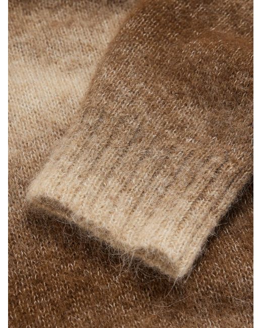 NN07 Brown Alfie 6656 Striped Alpaca-Blend Cardigan for men