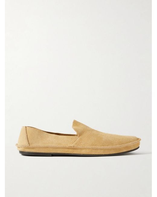The Row Natural Tyler Textured-leather Loafers for men