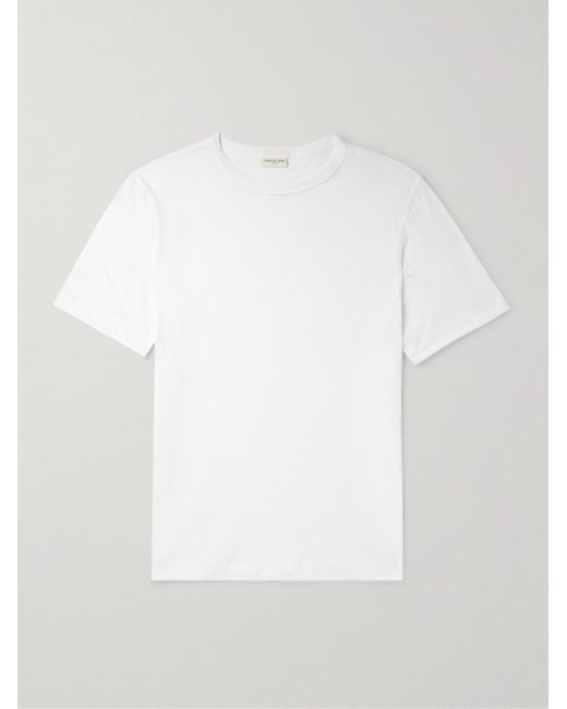 T-shirt in jersey di cotone di Dries Van Noten in White da Uomo