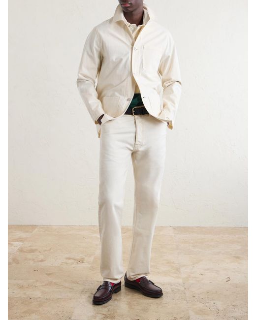 Drake's Natural Denim Overshirt for men