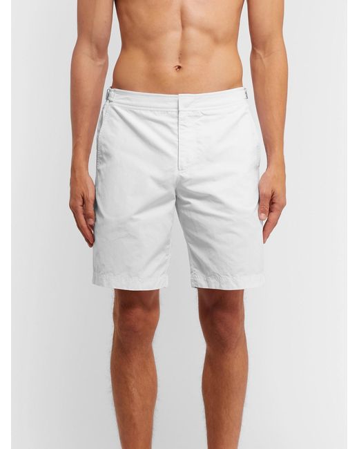 Orlebar Brown White Dane Long-Length Swim Shorts for men