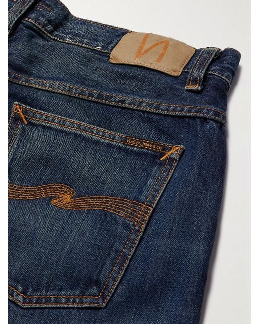Nudie Jeans Blue Loud Larry Wide-Leg Organic Jeans for men