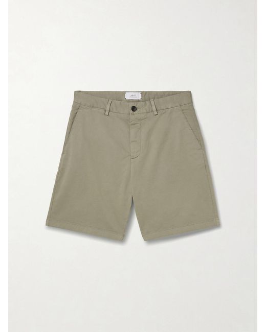 Mr P. Green Straight-Leg Garment-Dyed Cotton-Blend Twill Bermuda Shorts for men
