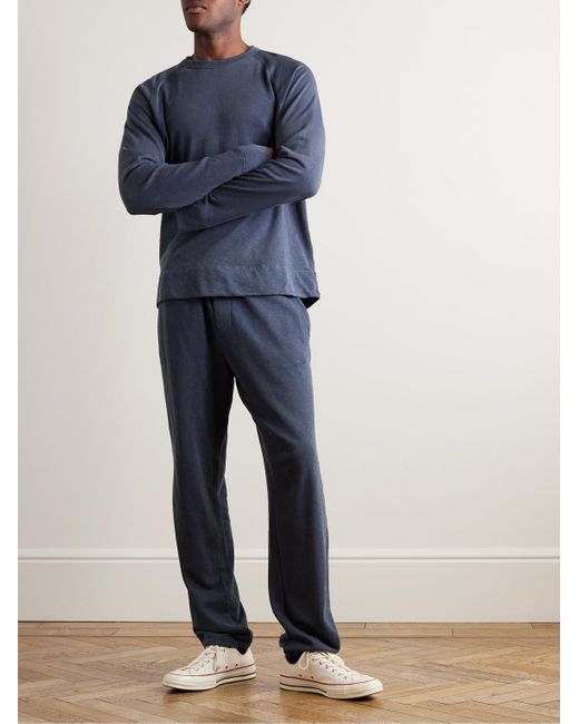 James Perse Blue Straight-Leg Supima Cotton-Jersey Sweatpants for men