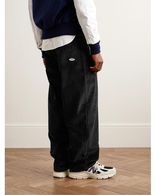 Noah NYC Black Straight-leg Cotton-corduroy Trousers for men
