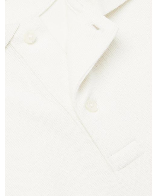 Polo Ralph Lauren White Logo-Embroidered Cotton-Jersey Polo Shirt for men