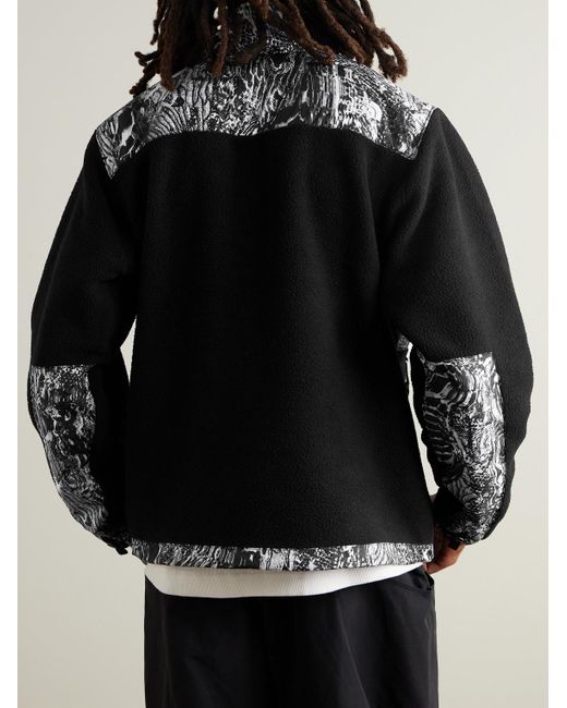 The North Face Black Retro Denali Logo-Embroidered Nylon And Fleece Jacket for men