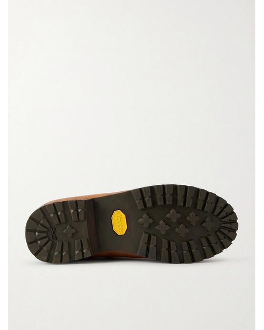 Visvim Brown Gornergrat Mid-Folk Suede Chelsea Boots for men