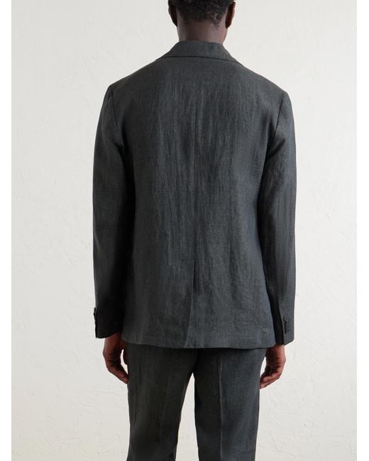 Sunspel Gray Linen Suit Jacket for men