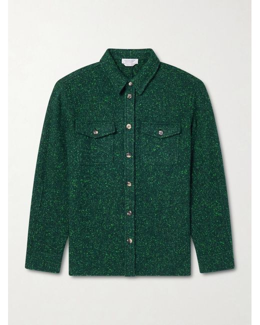 Gabriela Hearst Green Lucas Wool And Cashmere-blend Overshirt for men