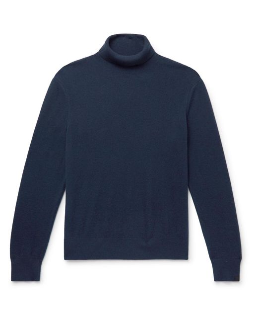 Rag & Bone Blue Harding Cashmere Rollneck Sweater for men