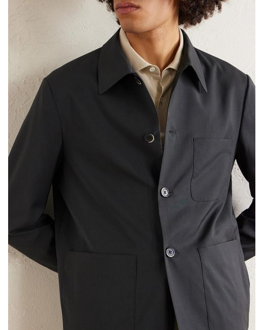 Barena Black Virgin Wool Overshirt for men