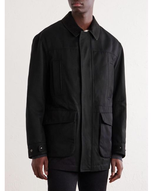 Tom Ford Black Suede-Trimmed Cotton-Blend Twill Jacket for men