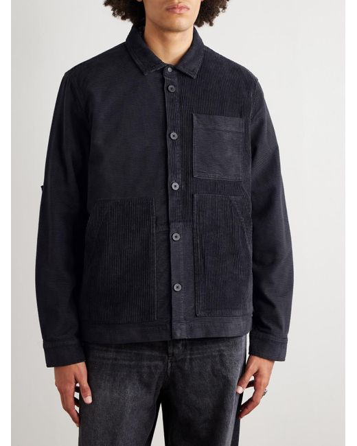Folk Blue Cotton-Corduroy Jacket for men
