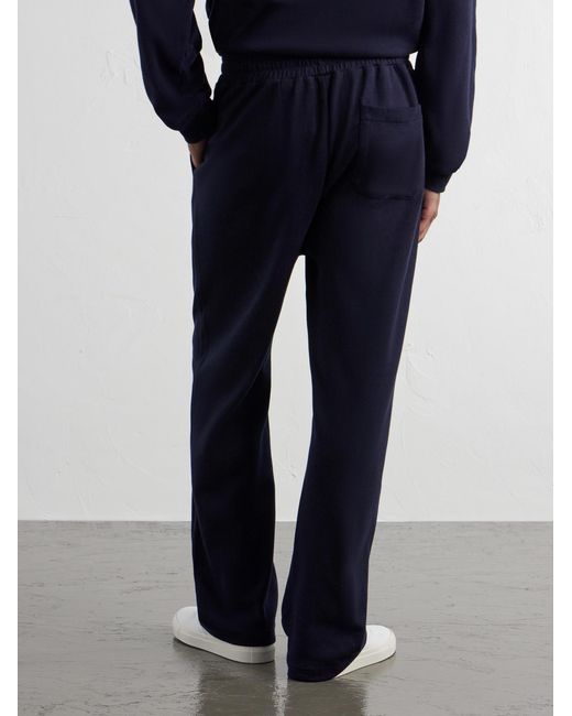 Mr P. Blue Cotton-Blend Jersey Sweatpants for men