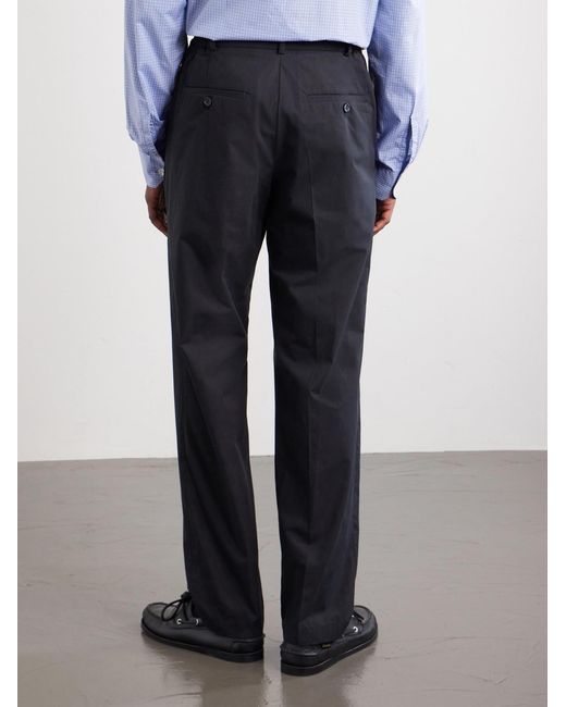 A.P.C. Blue Dylan Straight-Leg Cotton-Poplin Trousers for men