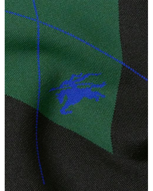 Giacca sportiva in maglia jacquard a rombi con zip di Burberry in Green da Uomo