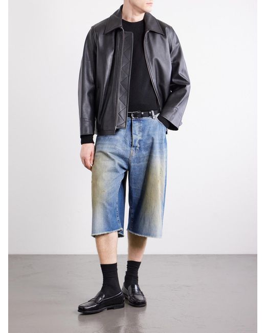 424 Blue Wide-Leg Lightweight Denim Short for men