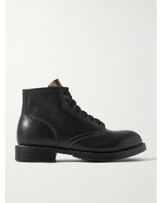 Visvim Black Brigadier Folk Leather Boots for men