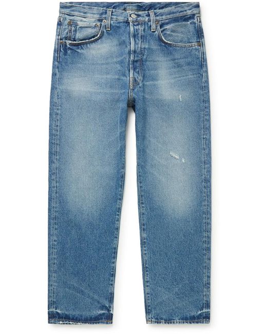 Acne Blue 2003 Straight-leg Distressed Jeans for men