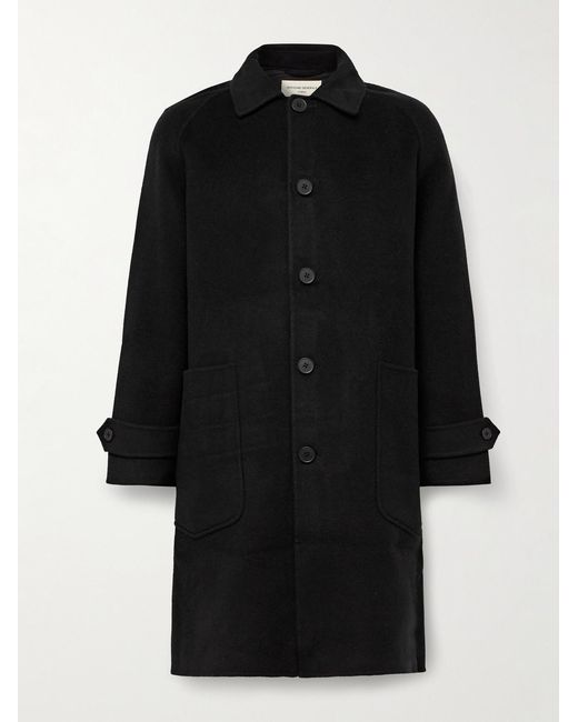 Officine Generale Black Bryce Wool-Felt Coat for men