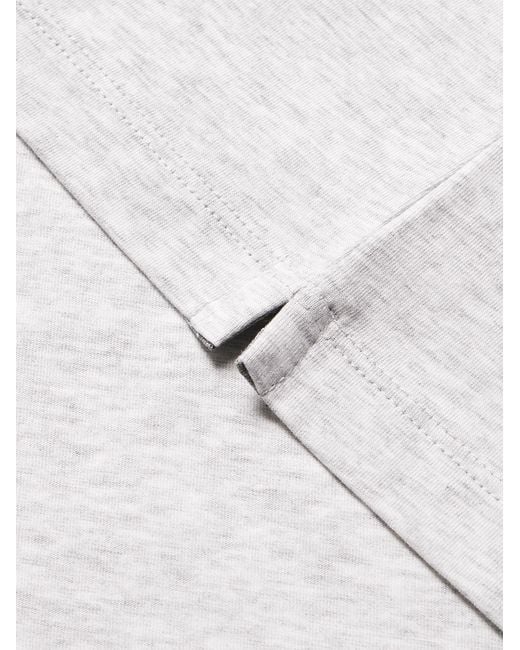 Brunello Cucinelli White Cotton-Jersey T-Shirt for men