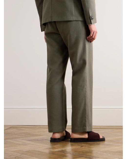 Mr P. Green Edward Straight-Leg Waffle-Knit Organic Cotton Suit Trousers for men