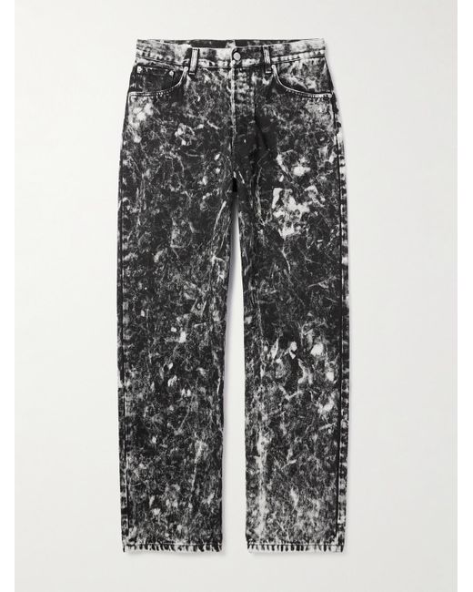 Dries Van Noten Gray Straight-leg Bleached Jeans for men