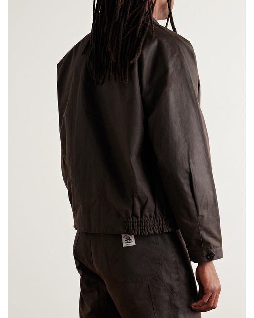 Bode Black Coach Waxed-cotton Blouson Jacket for men