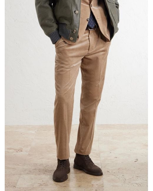 Brunello Cucinelli Brown Suede Lace-Up Boots for men